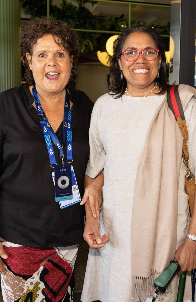 Evonne Goolagong Cawley and Cathy Freeman. Picture: Fiona Hamilton