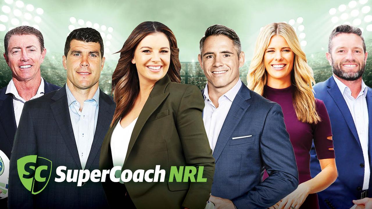 Fox Sports experts (L-R) Greg Alexander, Mick Ennis, Yvonne O’Keefe, Corey Parker, Lara Pitt and Danny Buderus are playing SuperCoach Draft. 