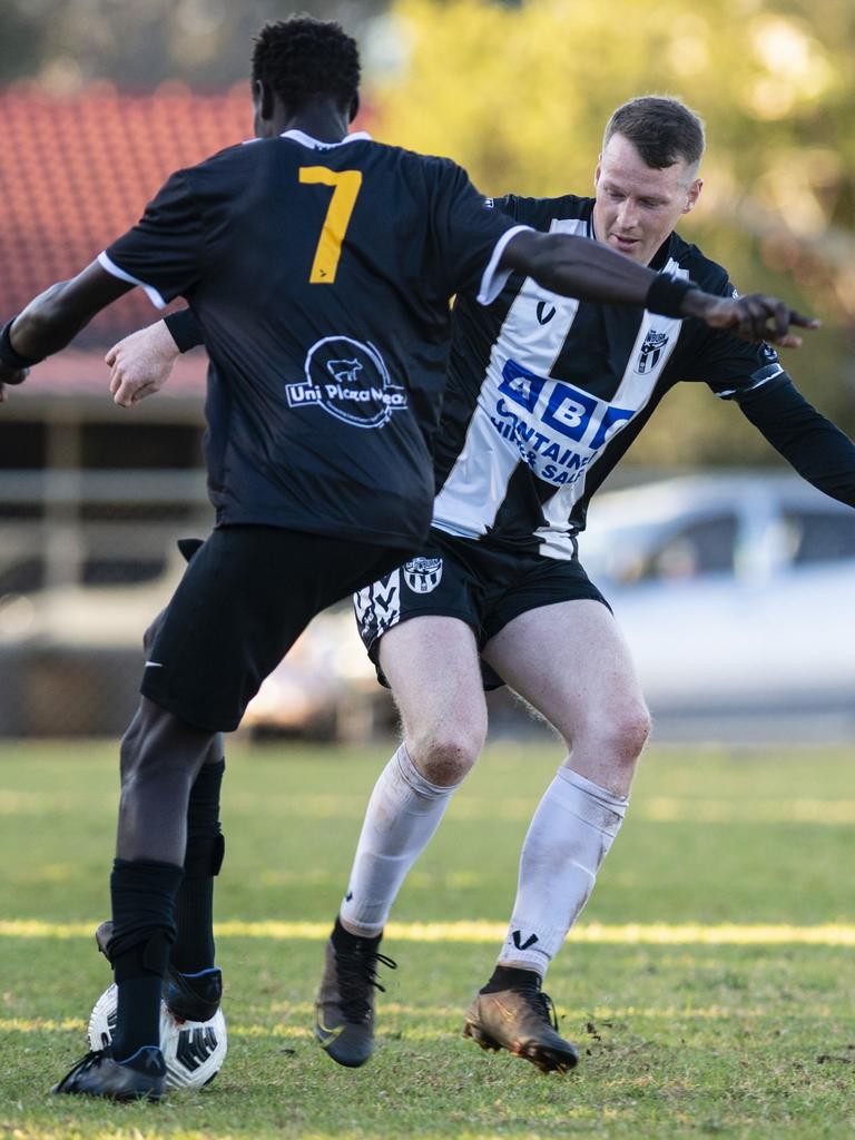 Ben Barrowclift of Willowburn in FQPL Men Darling Downs Presidents Cup football at West Wanderers, Sunday, July 24, 2022. Picture: Kevin Farmer