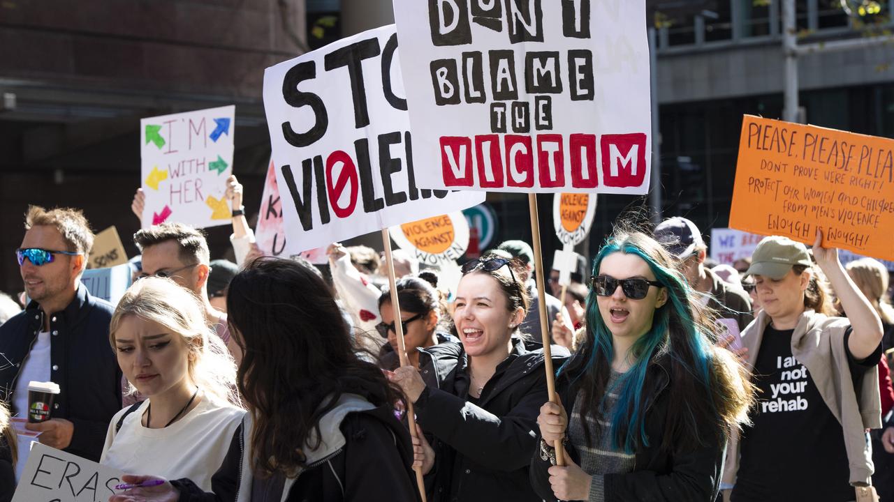 No More: National Rally Against Violence! Gadigal/Sydney, Hyde Park to Town Hall. Picture:NewsWire/ Monique Harmer