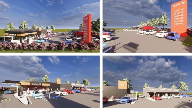 Artist impression (bloc design) of the proposed convenience centre at 158 Main St, Kawungan.