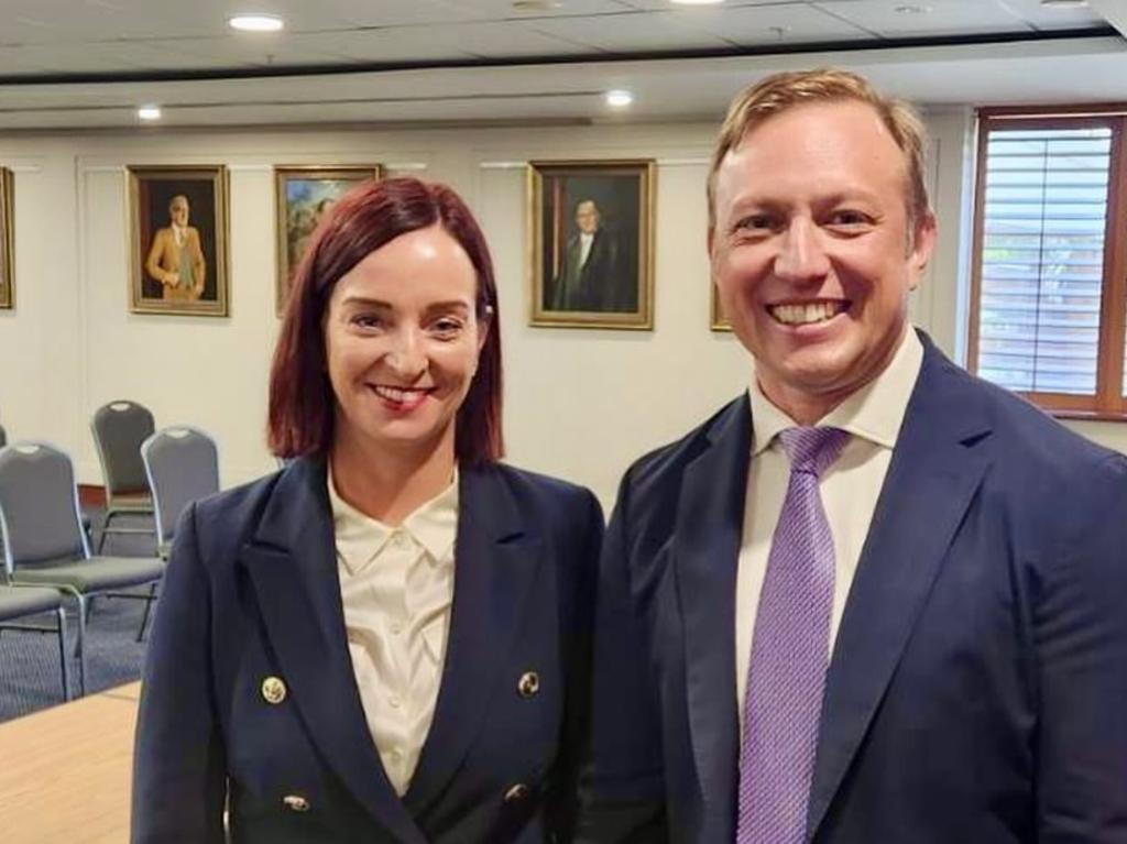 State Member for Keppel Brittany Lauga pictured with Premier Steven Miles Picture Instagram