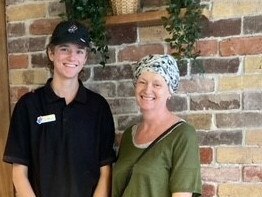 Domino's Alstonville and Ballina team member Zac Weldon and his mother, Jackie Weldon.