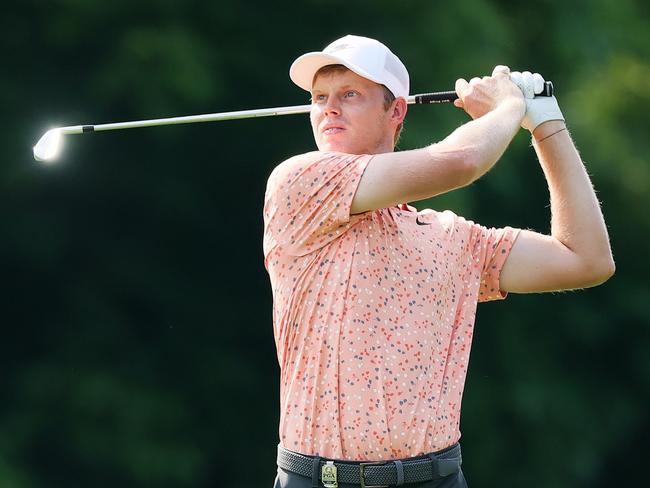 CHARLOTTE, NORTH CAROLINA - MAY 15: Cameron Davis of Australia plays a shot from the seventh fairway during the first round of the PGA Championship at Quail Hollow Country Club on May 15, 2025 in Charlotte, North Carolina. (Photo by Alex Slitz/Getty Images)