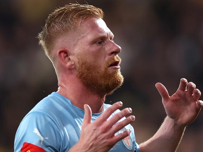 SYDNEY, AUSTRALIA - JUNE 03:  Richard van der Venne of Melbourne City reacts during the 2023 A-League Men's Grand Final match between Melbourne City and Central Coast Mariners at CommBank Stadium on June 03, 2023, in Sydney, Australia. (Photo by Mark Kolbe/Getty Images)