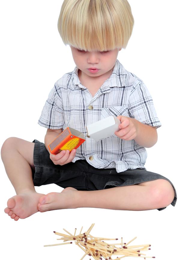 Generic image of a young boy playing with matches. Picture: Thinkstock.