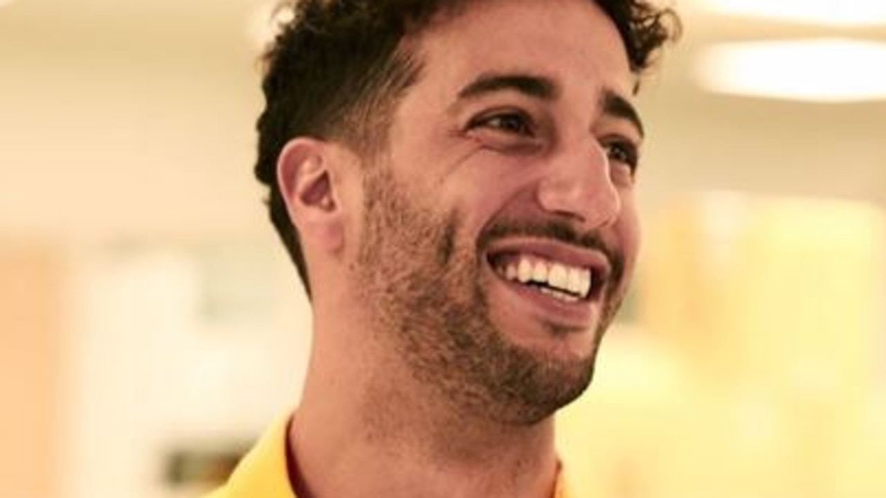 Daniel Ricciardo was pictured in Renault colours for the first time.