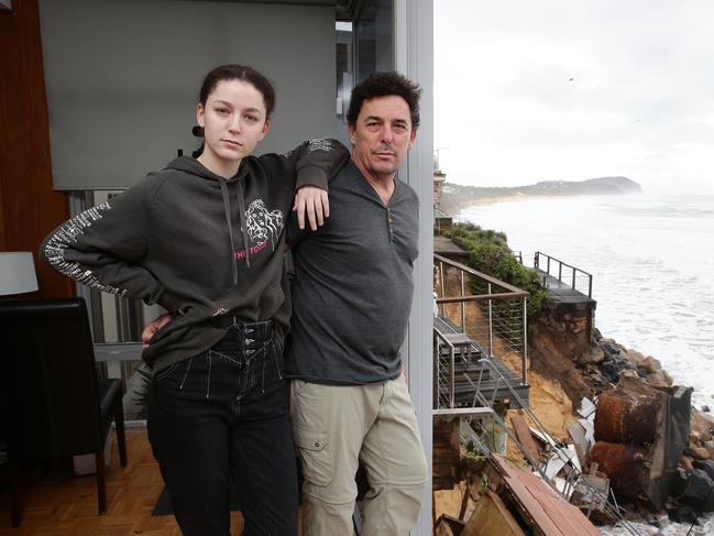 Gordon Cahill, 55 and his daughter Matilda, 18, whose house has been in the family for 35 years. Picture: David Swift