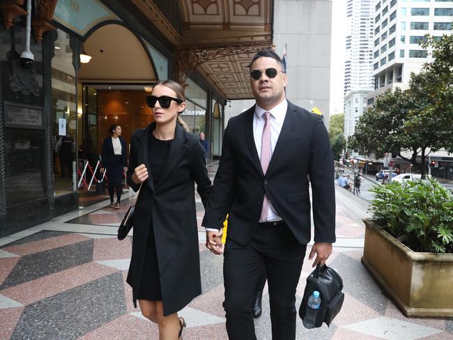 Former NRL superstar Jarryd Hayne will face a third trial after a court quashed his conviction. Picture: NCA NewsWire / Christian Gilles