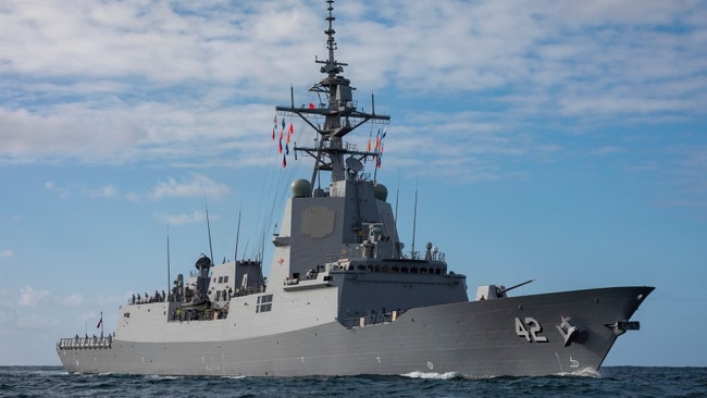 Air Warfare Destroyer NUSHIP Sydney sails through Sydney Heads and enters her namesake harbour for the first time on 27 March 2020. *** Local Caption *** NUSHIP Sydney arrived in her namesake city for the first time on 27 March 2020, 36 years to the day since the last warship to carry the name arrived in Sydney. The 147-metre long Air Warfare Destroyer came alongside her new homeport at Garden Island in Sydney following the transit from Osborne in South Australia where she was built. Sydney is the last of three Hobart Class vessels built for the Royal Australian Navy and is based on the Navantia F100 frigate design. She is equipped with advanced combat systems, providing the ship with the layered defensive and offensive capabilities required to counter conventional asymmetrical threats. Sydney will commission into the Royal Australian Navy in May 2020. Her sister ships Hobart and Brisbane commissioned in 2017 and 2018 respectively.