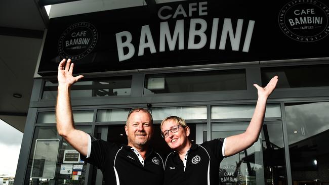 Cafe Bambini at Fairfield Central has been operating a drive-through service during the COVID-19 lockdown. Picture: Zak Simmonds