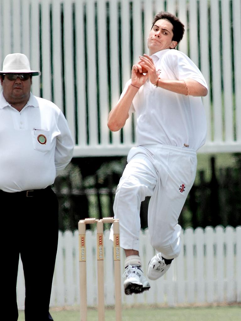 Ben Cutting bowling for Souths.