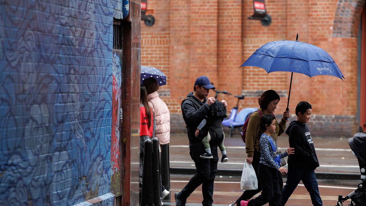 Wet Weather in Sydney today. Picture: NCA NewsWire / David Swift