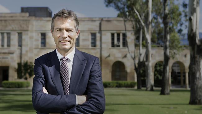 UQ Vice Chancellor Peter Hoj asked staff to have an open mind when considering the proposal earlier this year. Pic AAP/ Megan Slade.