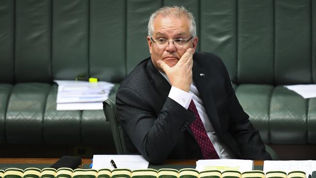 Prime Minister Scott Morrision during Question Time on Monday.