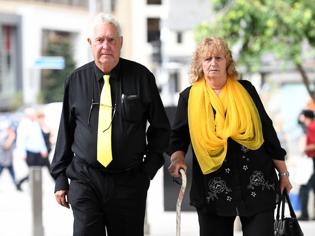 Annette Mason's parents Jean and Mick Mason attended every sitting of the three-week inquest at the Coroners Court in Brisbane. Picture: AAP Image