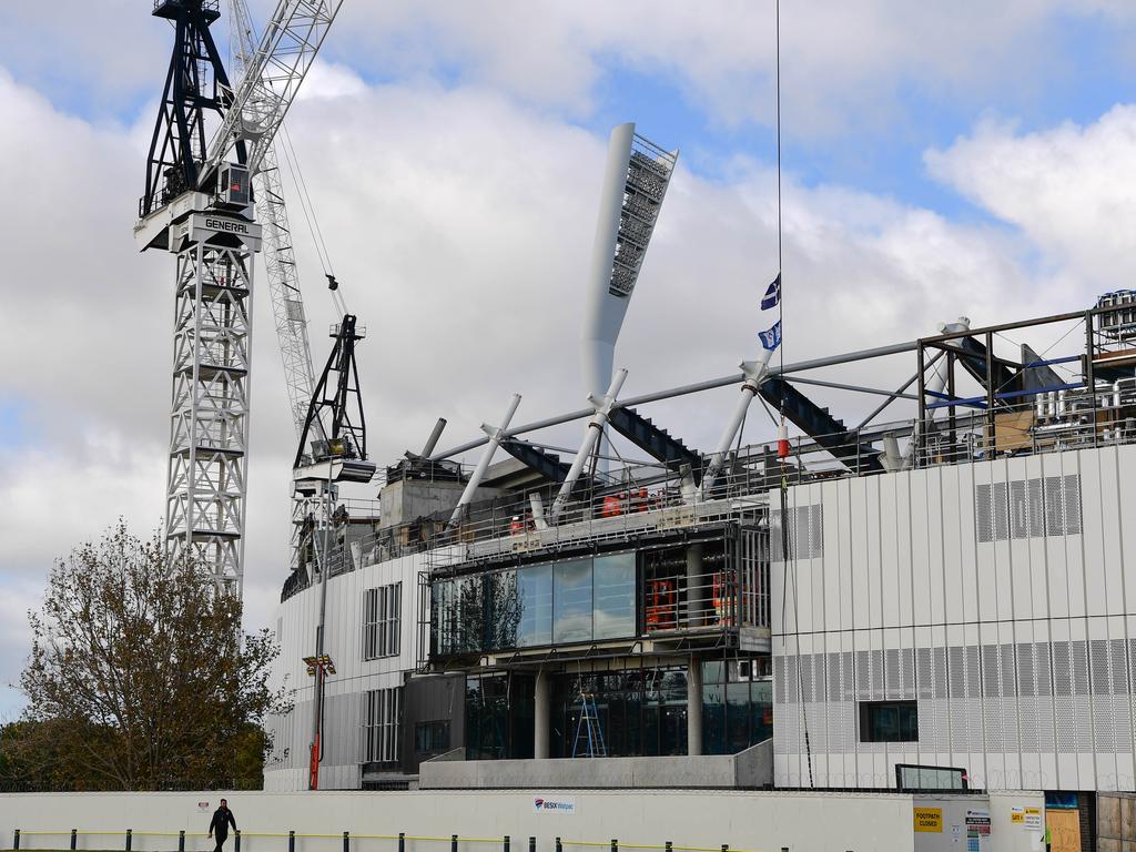 The stadium redevelopment pictured on May 29, 2023. Picture: Brad Fleet