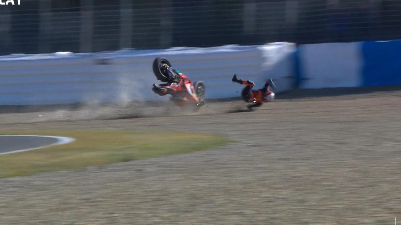 Marc Marquez suffered a huge crash.