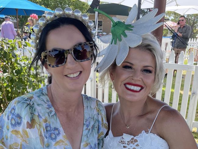 Tammie Rooney and Jodi Leahy enjoy the 2023 Colac Cup. Picture: Jack Colantuono