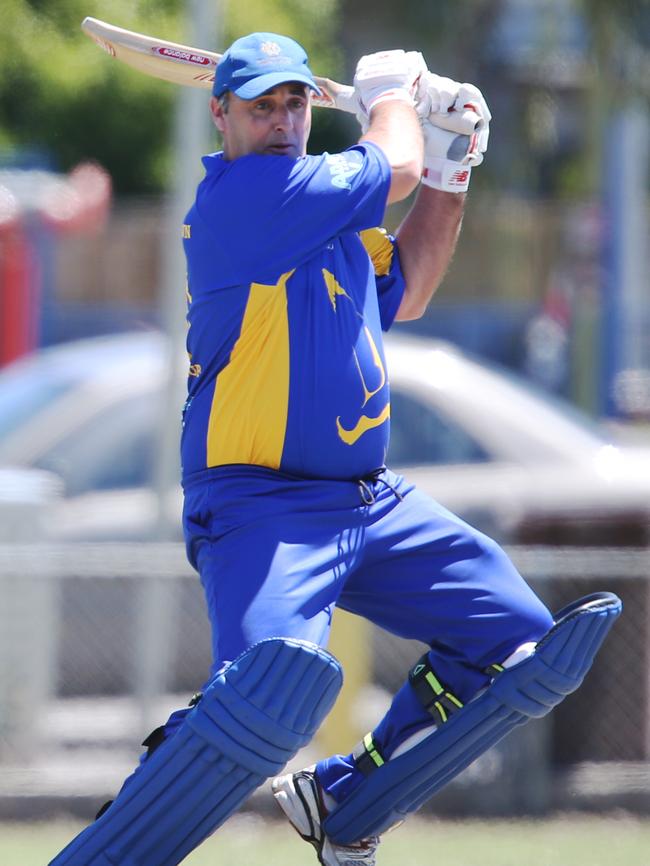 Craig Sheedy rocks onto the back foot for Williamstown. Picture: Mark Wilson.