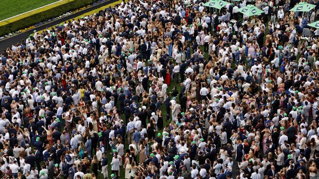 Part of the sellout crowd for The Everest at Royal Randwick last year. Picture: Sam Ruttyn