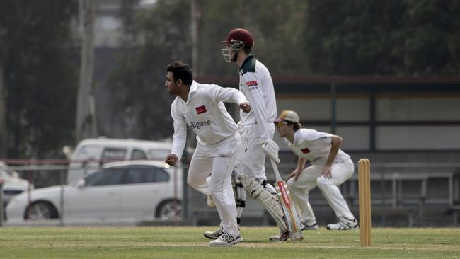 Action from the Cricket Gold Coast Kookaburra Cup game between Palm Beach Currumbin and Helensvale Pacific Pines at Salk Oval on Saturday, December 7. Picture: Jodie Henderson