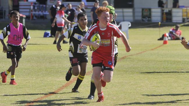 Action from the under-12 clash between South Grafton Rebels and Clarence Coast Magpies during round 1 of the 2020 Group 1 Junior Rugby League season at McKittrick Park on Saturday, July 18. South Grafton is a club that promotes internal growth.