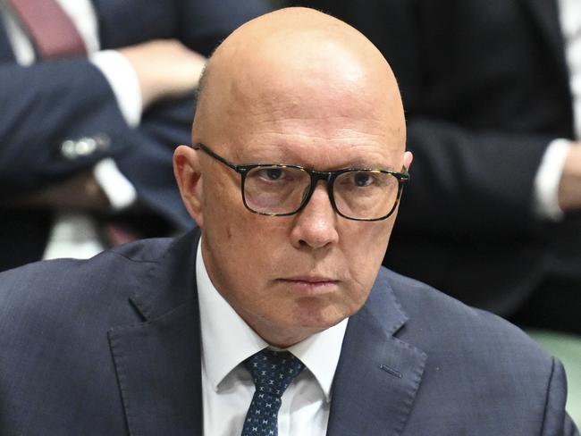 CANBERRA, AUSTRALIA  - NewsWire Photos - November 21, 2024: Leader of the Opposition Peter Dutton during Question Time at Parliament House in Canberra. Picture: NewsWire / Martin Ollman