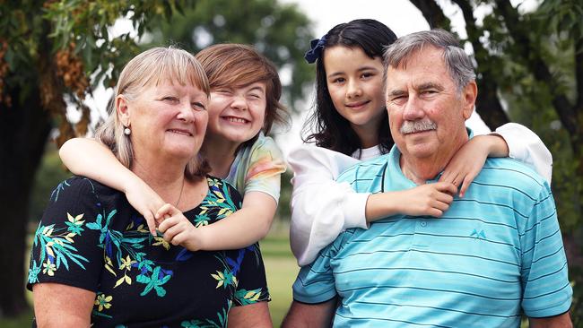 Grant and Barbara Dreghorn with grandkids Wilhelmina, 11, and Jackson, 9. Picture: Gary Ramage