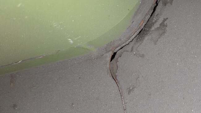 Some of the cracks on the fleet of Transdev trams.