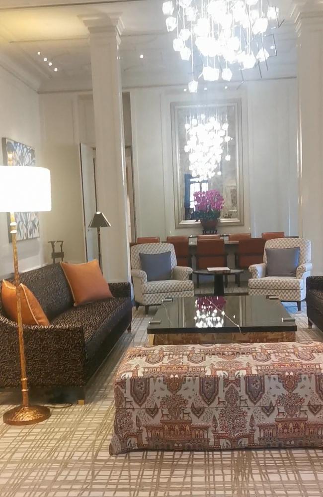 Inside one of the two presidential suites – this one is ‘The Sarkies’. Picture: news.com.au