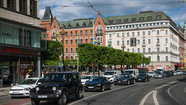 Stockholm will ban petrol and diesel cars in a central 20-block area of the city as of 2025 in a bid to improve air quality, a vice-mayor said October 10, 2023. (Photo by Jonathan NACKSTRAND / AFP)