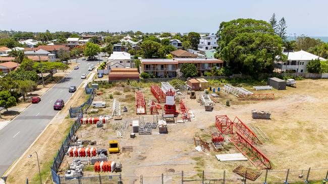 The development site bounded by Kate Street, Lilla Street, and Gayundah Esplanade in Woody Point in November 2019. Picture: Richard Walker/AAP