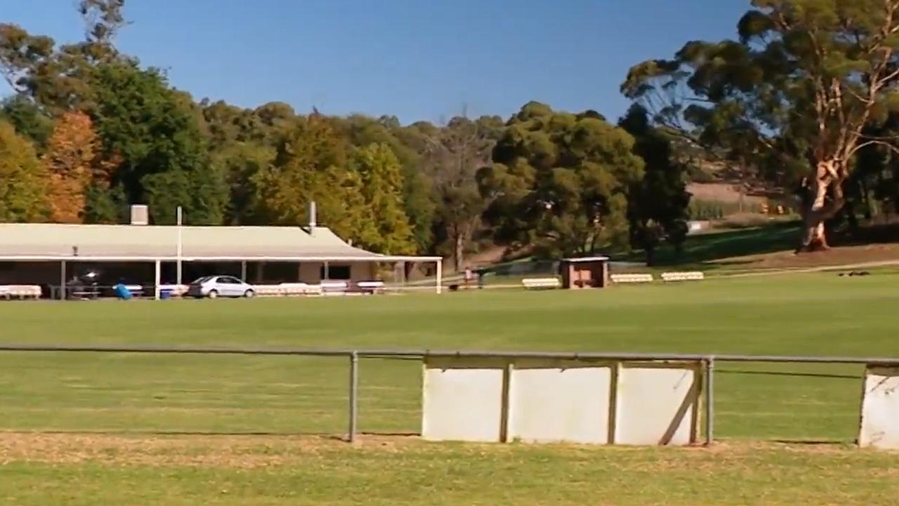 Loiacono was critically injured in a football match at Gumeracha Oval. Picture: 9 News