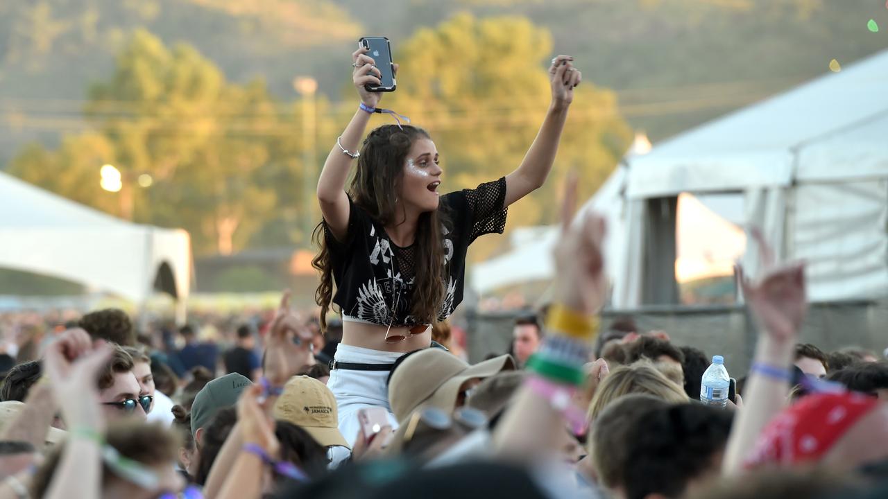 Townsville Groovin the Moo. Part of the crowd in front of the main stage. Picture: Evan Morgan