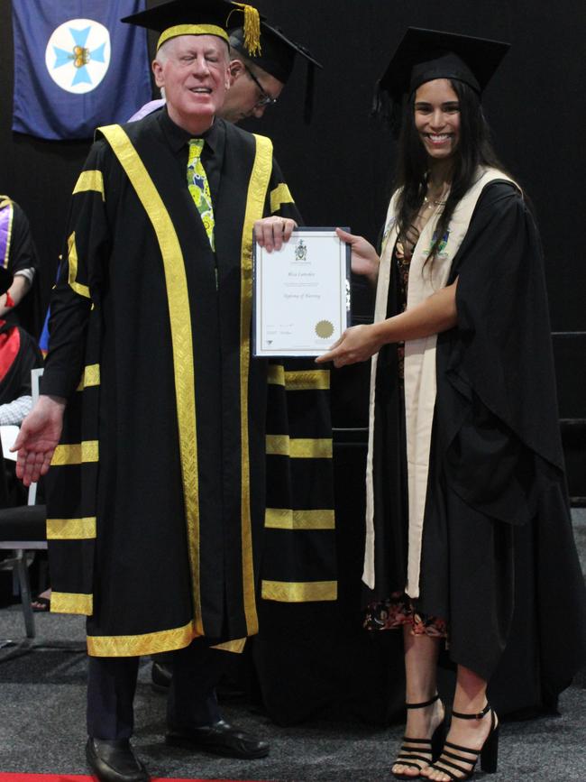 Mica Lumsden graduated with a Diploma of Nursing at the CQUniversity graduation ceremony in Bundaberg on December 14, 2023.