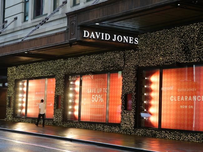 SYDNEY, AUSTRALIA - NewsWire Photos DECEMBER 29, 2020. David Jones store in the CBD Sydney is on the Covid-19 Alert list provided by the NSW Health,in Sydney Australia. Picture: NCA NewsWire / Gaye Gerard