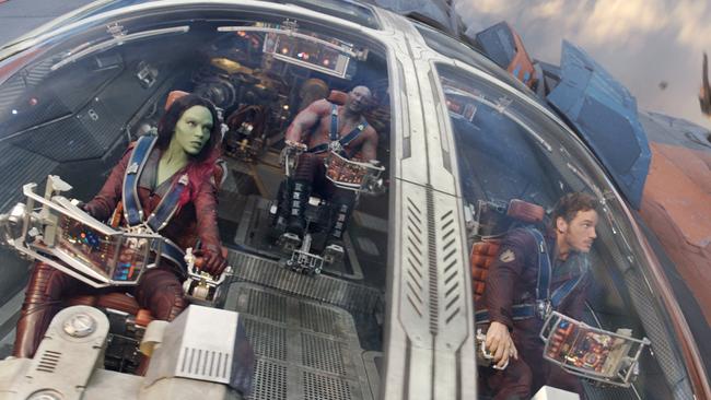 Dave Bautista’s Drax takes a back seat in a scene from &lt;i&gt;Guardians of The Galaxy&lt;/i&gt;. Picture: Supplied