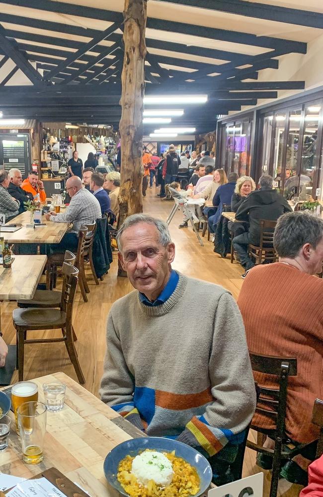Bob Brown bumped into Tanya Plibersek at dinner. Picture: Twitter