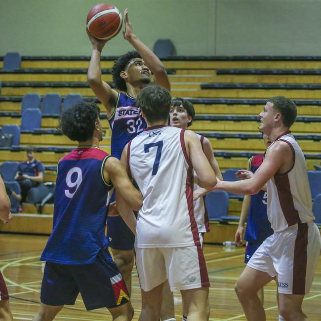 GPS basketball The Southport School v Brisbane State High School at TSS. Picture: Glenn Campbell