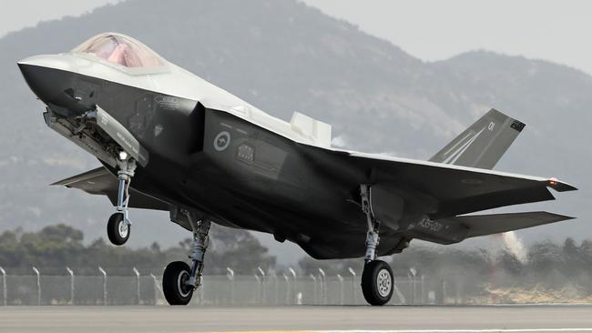 A Joint Strike Fighter lands during the Avalon Airshow in March. Pic: Getty Images