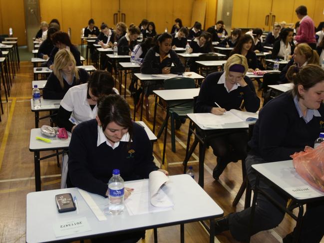 Generic pic's of students from Georges river college,Oatley senior campus sitting their HSC exam on mathematics.