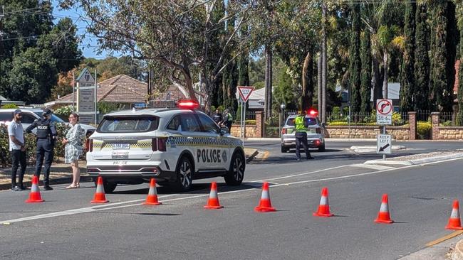 Police and emergency services at the scene of a serious crash at Salisbury. Picture: Tim Joy