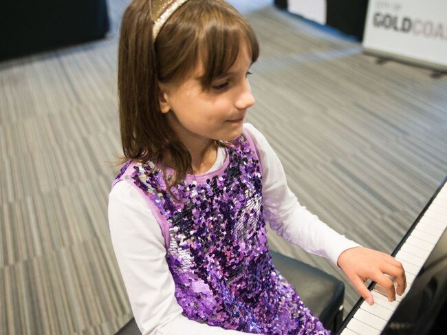 Jelena Stojovic in the piano section at the Gold Coast Eisteddfod.