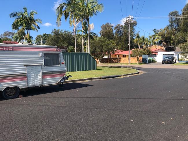 Benelong Close, Kincumber, where teenager Bailey was stabbed in the thigh yesterday.