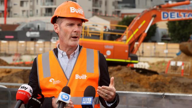 Give Where You Live chief executive Bill Mithen at the Nyaal Banyul Geelong Convention and Event Centre construction site. Picture: Alison Wynd.