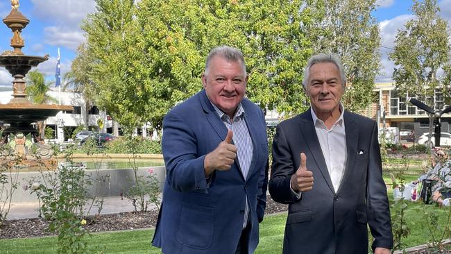 UAP candidate Daniel Martelozzo with party leader Craig Kelly. Picture: Patrick Morrow