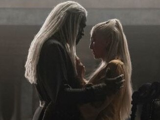 Steve Toussaint and Eve Best star as Lord Corlys Velaryon and Princess Rhaenys Targaryen in House of the Dragon. Picture: HBO