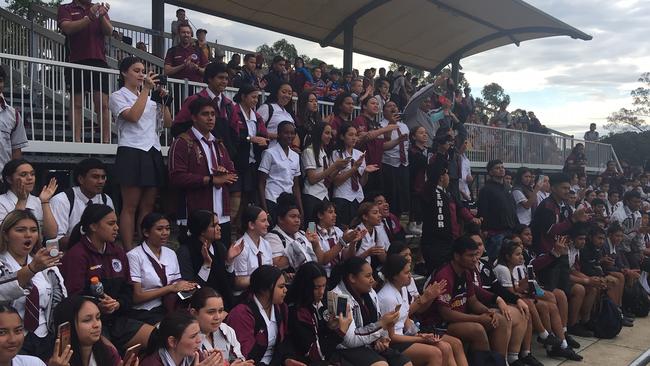 Marsden SHS supporters at Langlands Park.