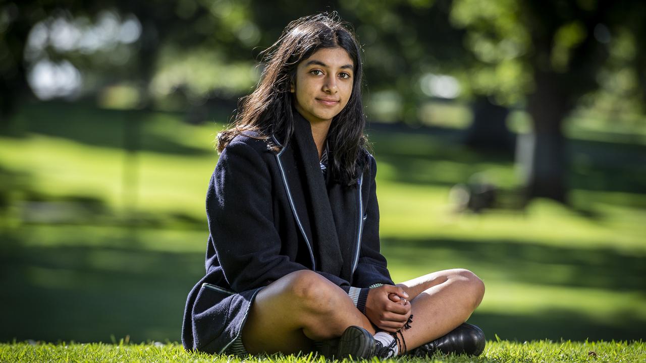 Melbourne teenager Anjali Sharma led a legal challenge by eight Australian teens against federal environment minister Sussan Ley, claiming she had a duty of care to protect young people from climate change. Picture: Jake Nowakowski